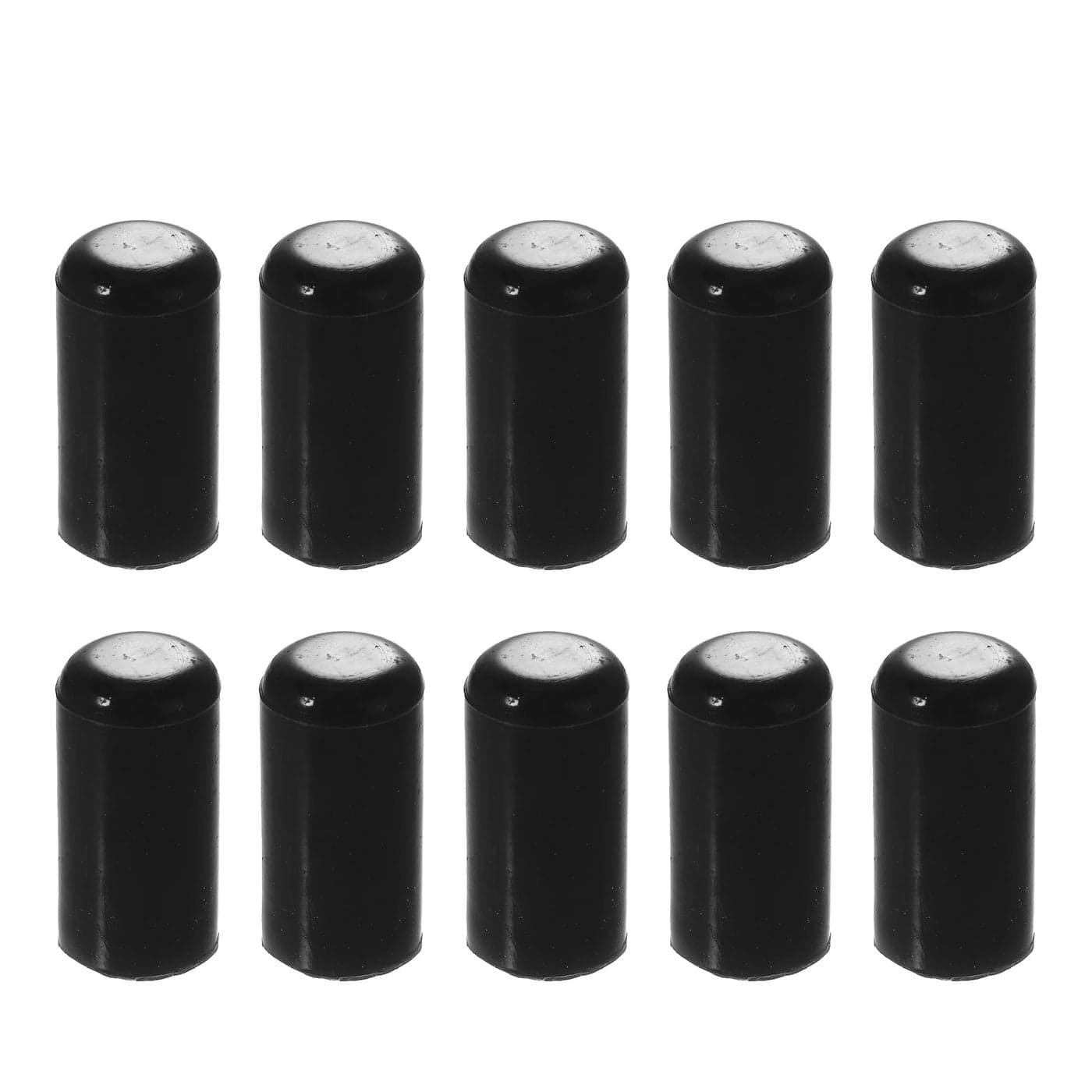 X AUTOHAUX 10 Pcs 8mm 031 Silicone Hose Cap Intake Vacuum Hose Tube End Plug for Car Black