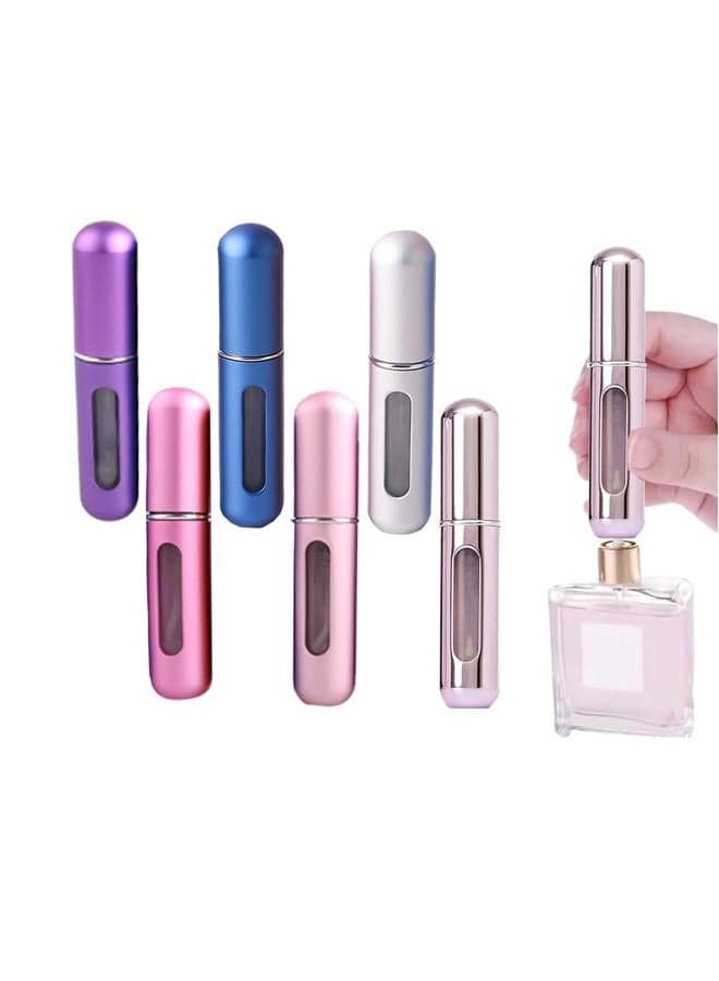 Perfume travel refillable,6Pcs 5ml Mini perfume bottle,Portable perfume bottles refillable for Women Men Small Mister Spray Bottle, for Travel and Outgoing