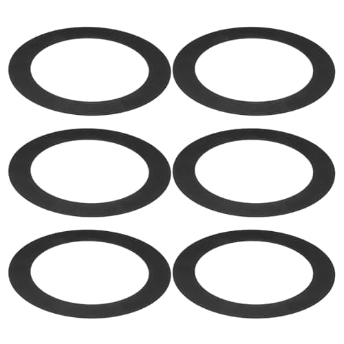 PATIKIL Goof Rings Inner Diameter 3.39", Outer Diameter 4.72", 6 Pcs Metal Goof Rings Cover Recessed Light Trim for Ceiling Wall Fixtures Can Lighting Down Light LED, Matte Finish Black