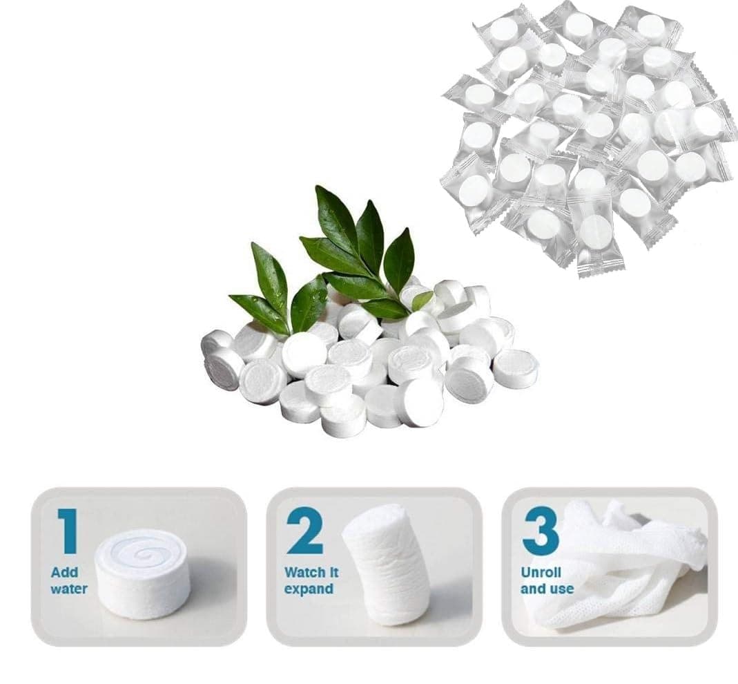 Perfect Pricee Magic Coin Compress Facial Coin Tablet Tissue Wipes Napkin Candy Packing for 100% Hygine (50)