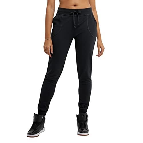 Champion womens Jersey Joggers Leggings, Black, Large US