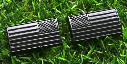 Pair Flag USA Emblem 3D Badge Flag Decal Replacement for Jeep Grand Cherokee L Front Right Passenger Door Truck SUV Glossy