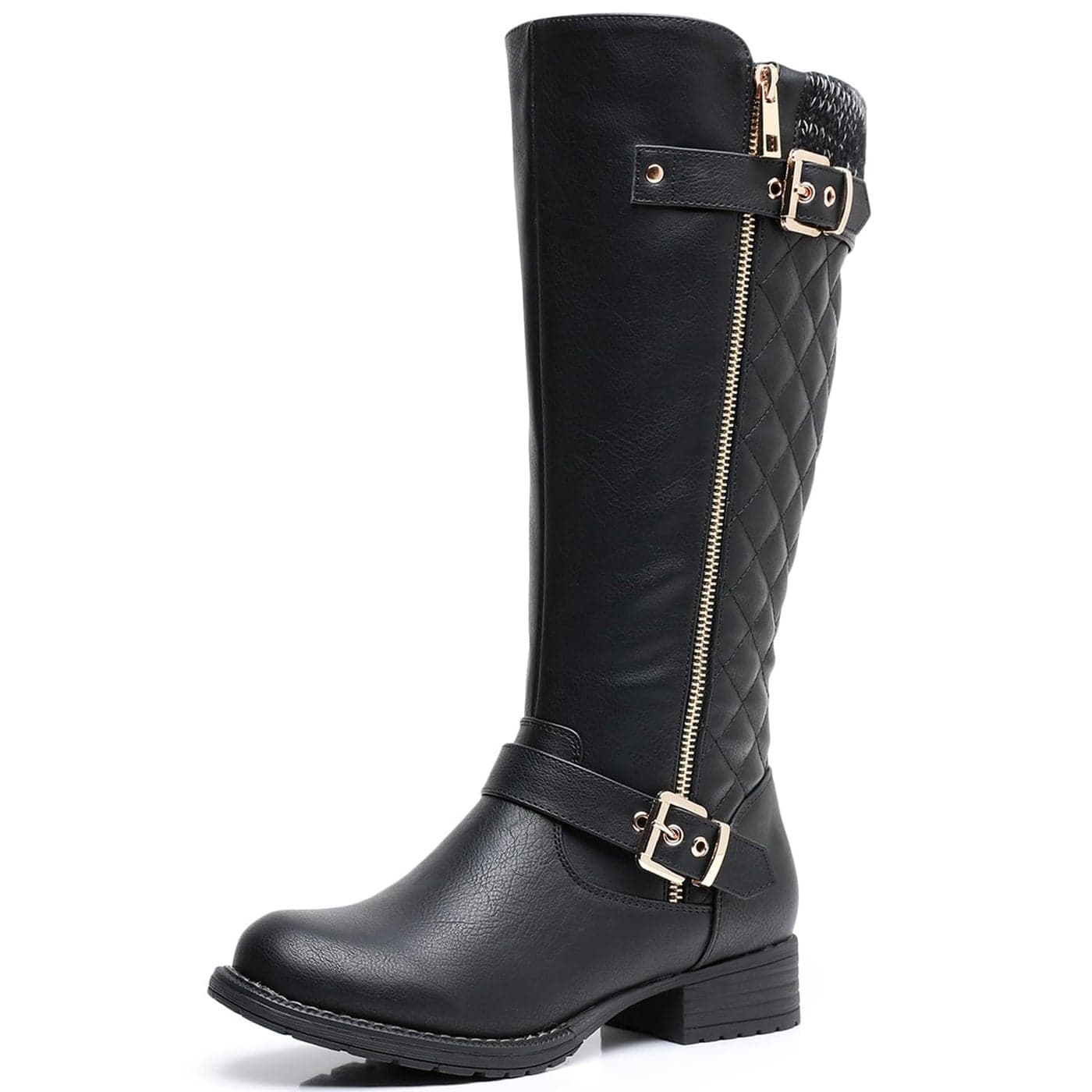 GLOBALWIN Womens KneeHigh Boots Fall Winter Fashion Tall Black Riding Boots Size 85M