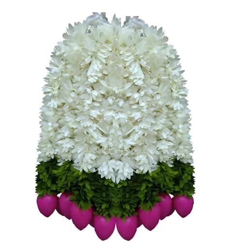 GLADNEST Artificial Lotus Garland Hanging 14 Inches /37.5 CM (Pack of 6) |Decorative Garlands for Pooja | Diwali Hanging (14 Inches / 37.5 cm, 6, Count)