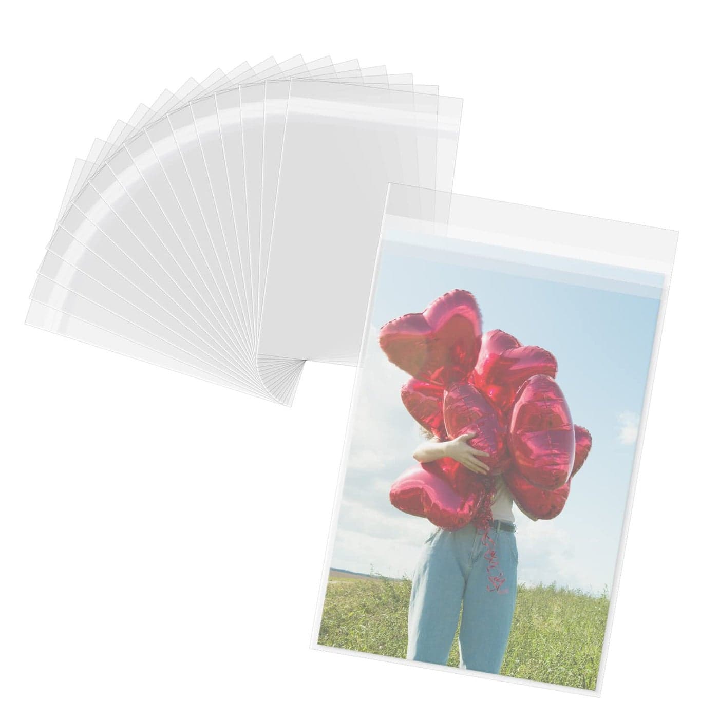 Mat Board Center 100 Pack 4 34 x 6 12 Clear Resealable Plastic Sleeves Self Sealing Polypropylene Bags Fits 4x6 Prints Photos A1 Cards