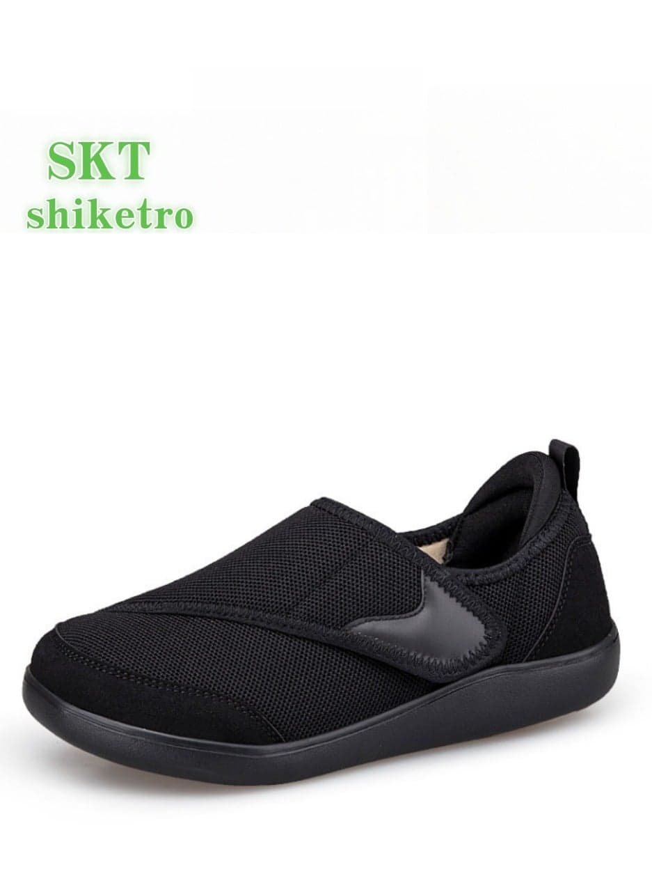 SKT Shiketro Unisex Diabetic Slippers Extra Wide Width Walking Shoes with Adjustable Closures for Diabetic Edema Plantar Fasciitis Bunions Arthritis Swollen Feet