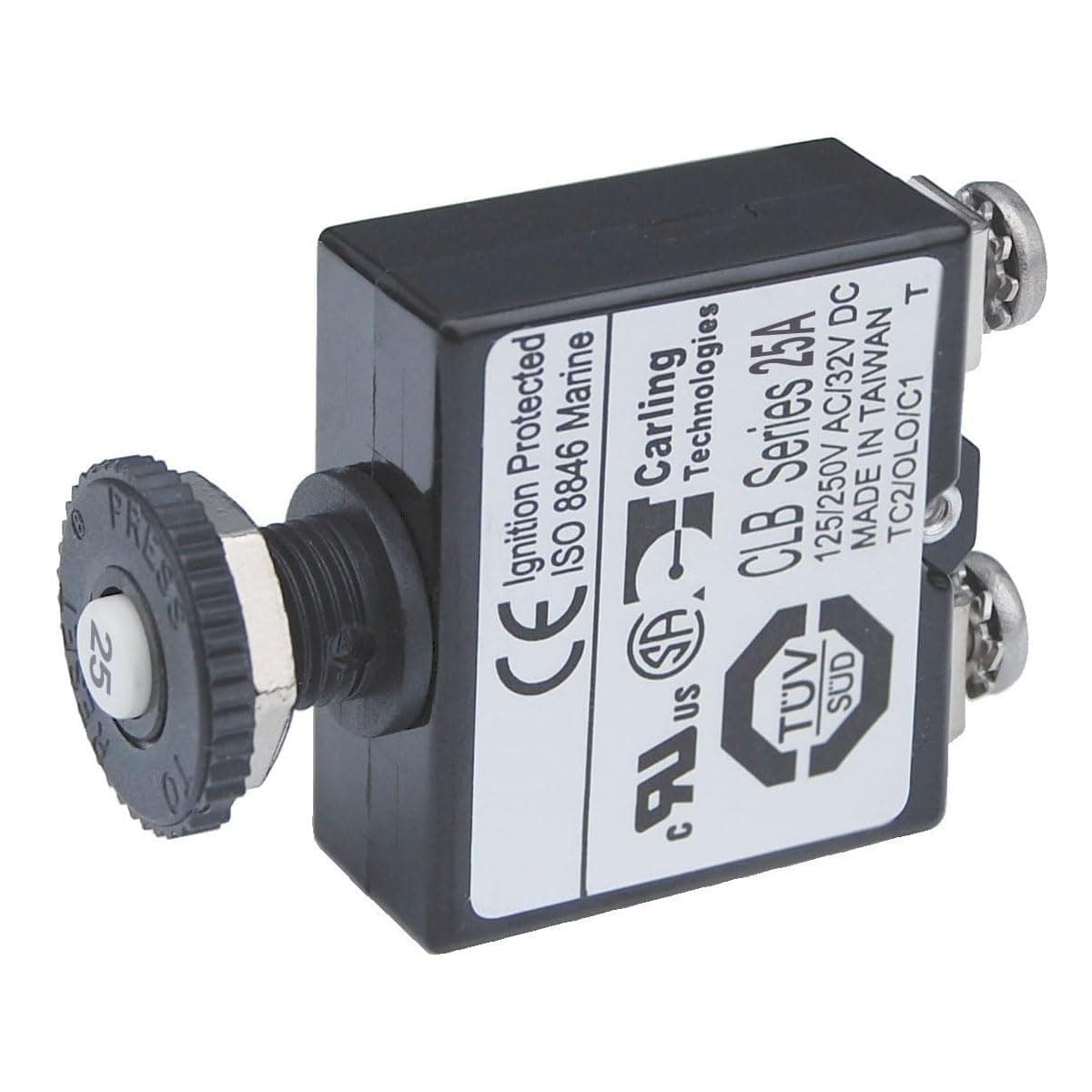 Blue Sea Systems 2135 CIRCUIT BREAKER PUSH BUT ST 25ABlack