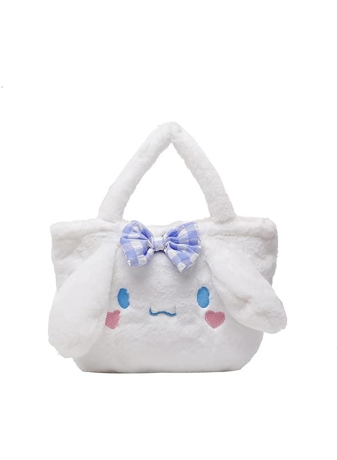Cute Girl Plush Bag Handbags For School, 3D Kawaii Animal Cartoon Schoolbag For Girl Bookbag School Supplies (Cinnamoroll)