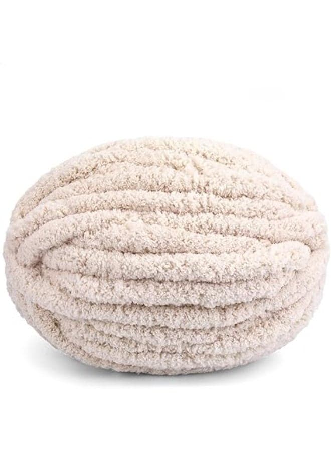Chunky Chenille Yarn 240g/8.5oz, Thick Fluffy Arm Knitting Yarn, 29.5 Yards Soft Blanket Yarn for DIY Knitting & Crochet Blankets, Cushions, Home Decor