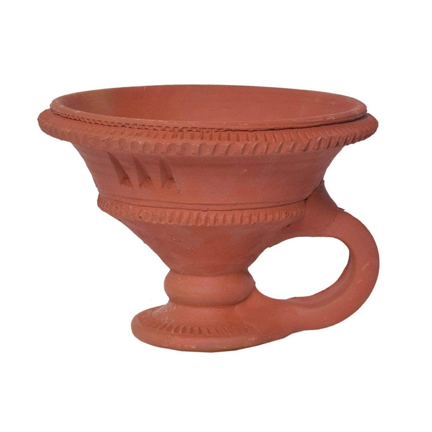 Craft Park Desi Handmade Natural Clay Dhoop Loban DaniDhuni Burner HolderPot Stand for PujaHawanDhuni ShopOfficeRoomGardan etc Medium Size 100 Pure Mitti 1