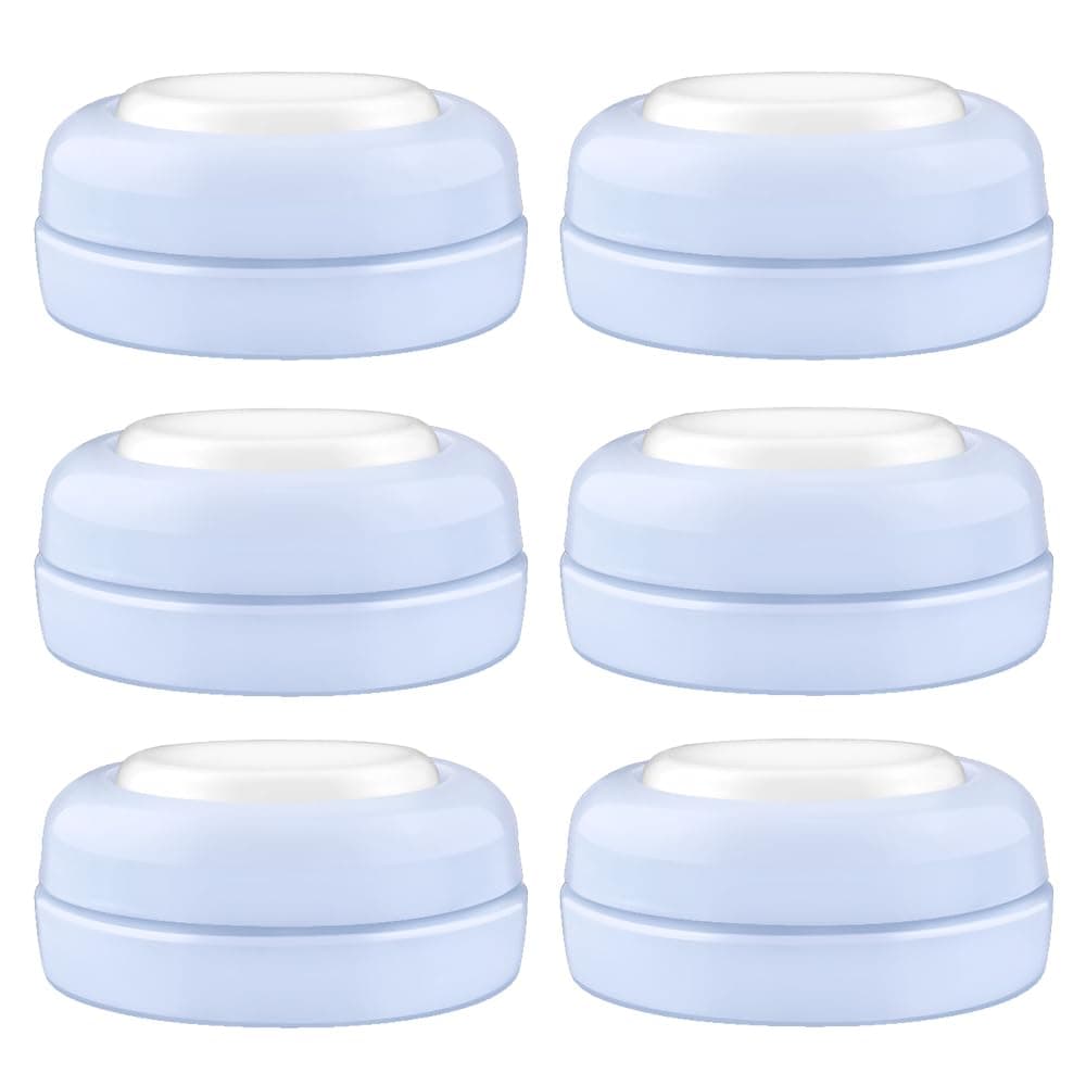 Maymom Screw Lids Aka Travel Caps with Rewritable Sealing Disc Compatible with Avent Bottle, Maymom Wide Mouth Bottles; Cap Replace Avent Natural Bottle Sealing Ring and Sealing Disc, 6pcs. (Blue)