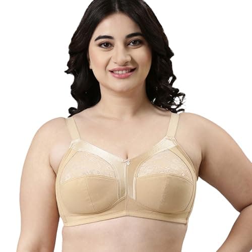 Enamor A014 Super Contouring M-Frame Full Support Bra - Supima Cotton, Non-Padded, Wirefree & Full Coverage Skin