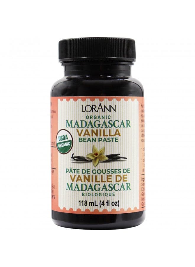 LorAnn Organic Madagascar Vanilla Bean Paste, 4 Ounce