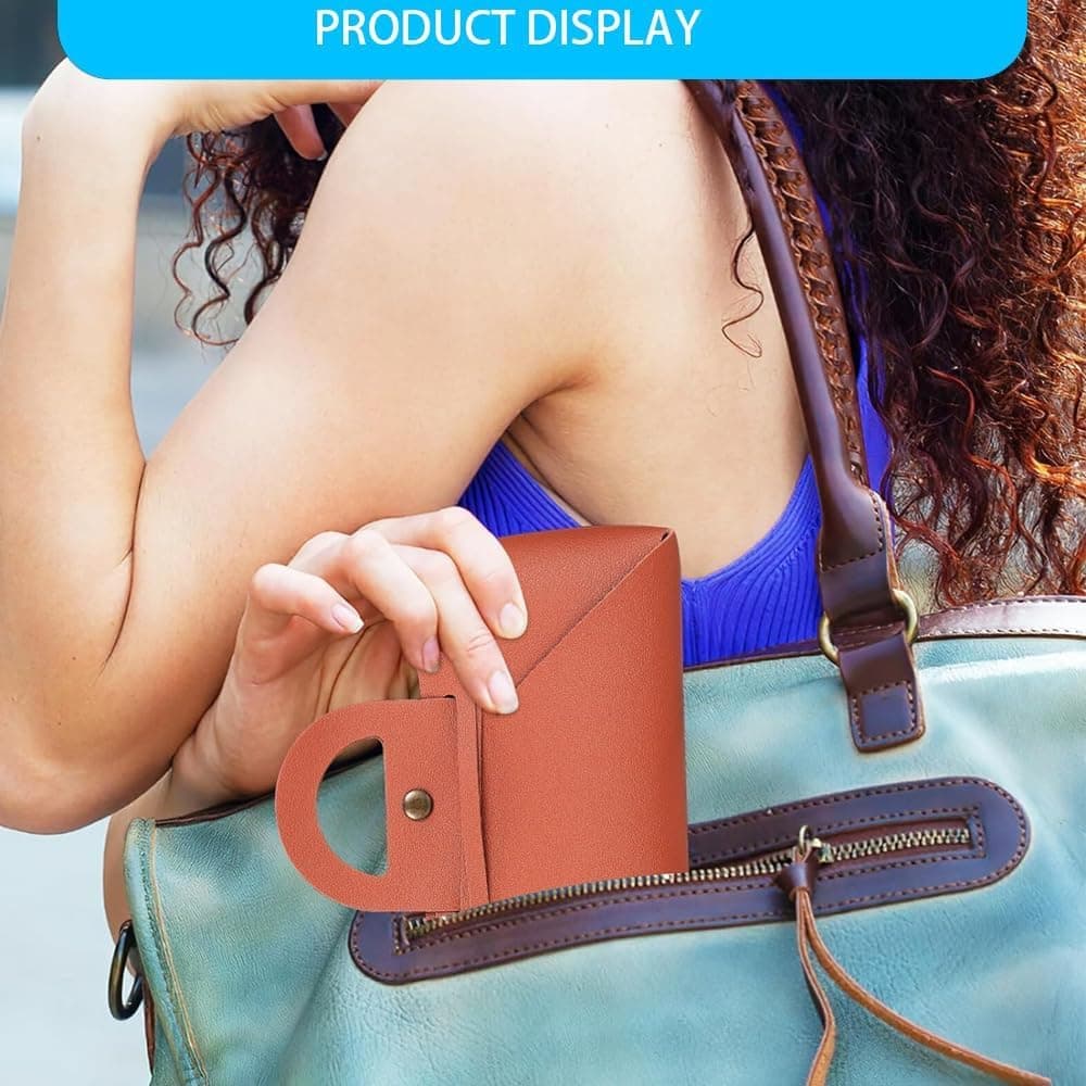 Leather Eyeglasses Cases for Girl, Slim Soft Sunglasses Bag for Women, Portable Sunglass Pouch with Handle, Protective Leather Glasses Organizer Sleeve