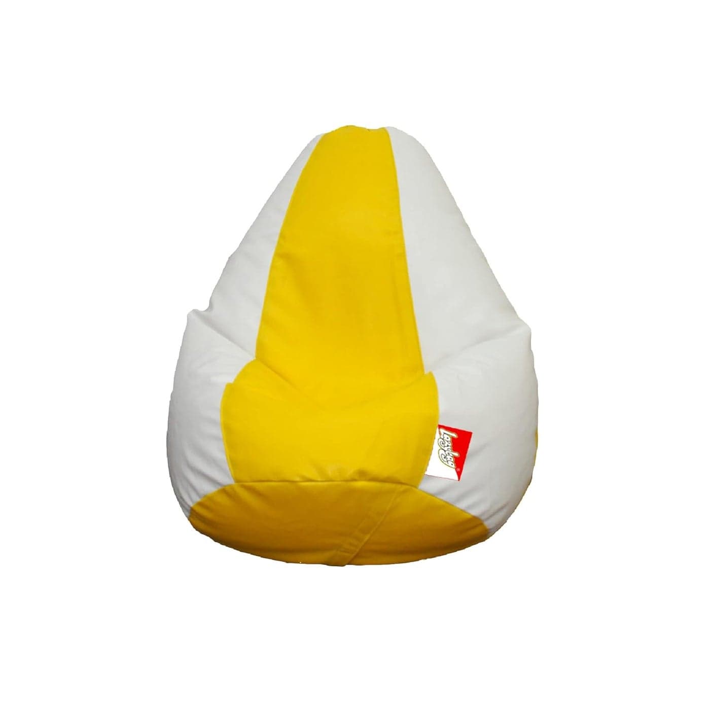LAZYBAG Bean Bag Chair Furniture for Kids XXXL Bean Bag Cover Playing Video Games or Relaxing for classrooms daycares Libraries or Work from Home Yellow and White 3XL Size