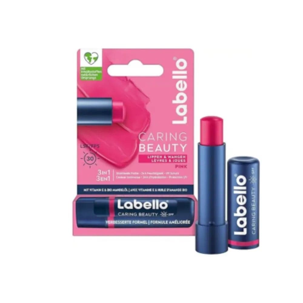 Labello Caring Beauty Pink Lip And Cheek Balm With SPF 30 Sun Protection- 4.8gms