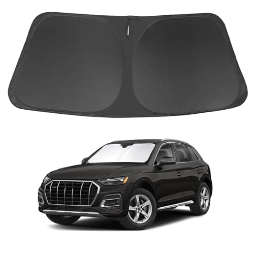 Windshield Sun Shade Fit for 2018 2019 2020 2021 2022 2023 2024 2025 2026 Audi Q5 Accessories Front Window Sunshade Shield Blocker Keeps Car Cool