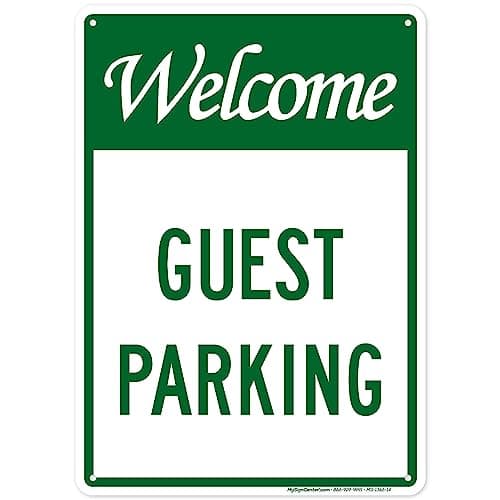 Guest Parking Sign, 10x14 Inches, Rust Free .040 Aluminum, Fade Resistant, Made in USA by My Sign Center
