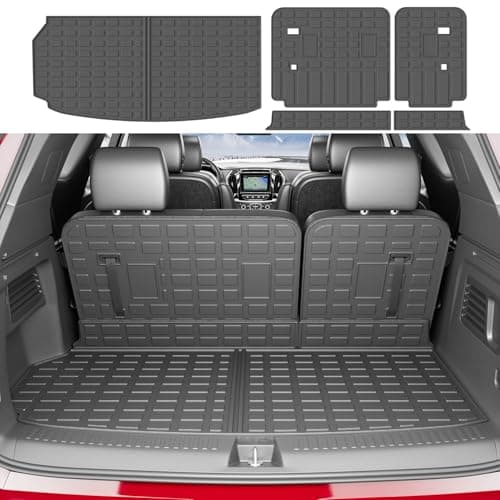 xipoqix Cargo Mat Compatible with 2024 2025 Chevy Traverse GMC Acadia 2025 Buick Enclave Trunk Liner Backrest Cargo Liner Trunk Mat Replacement for 2024 2025 Chevy Traverse Accessories