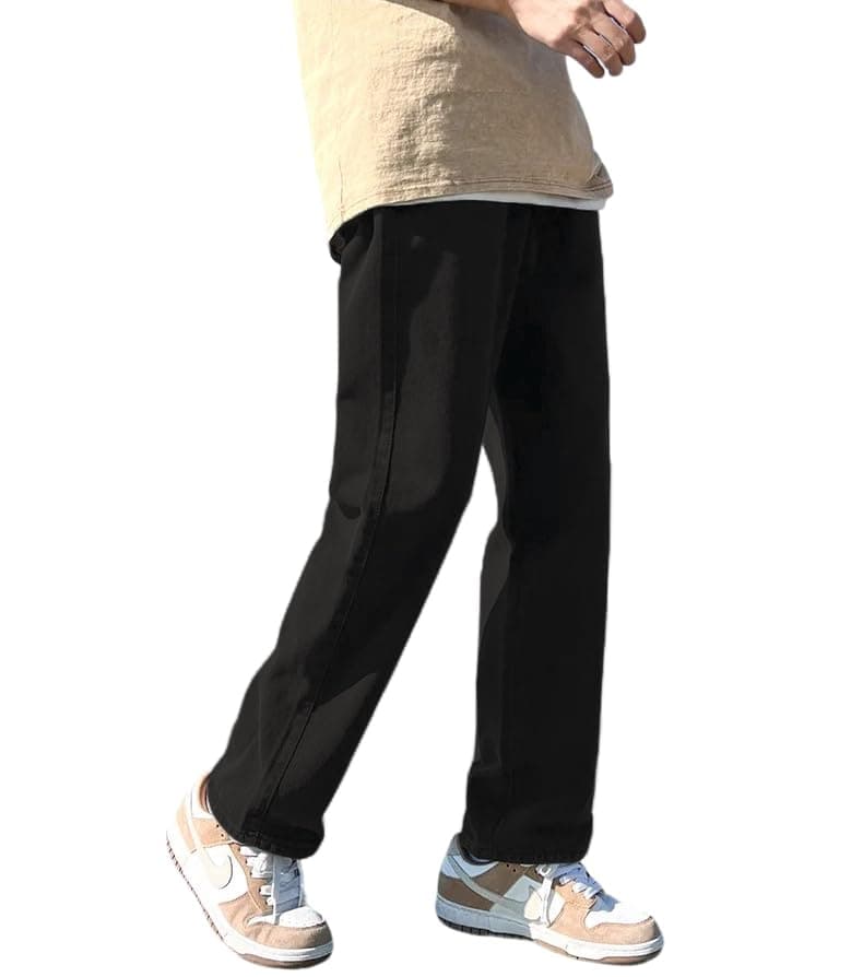 RAGZO Men's Regular Fit Jeans - Black, Size 36