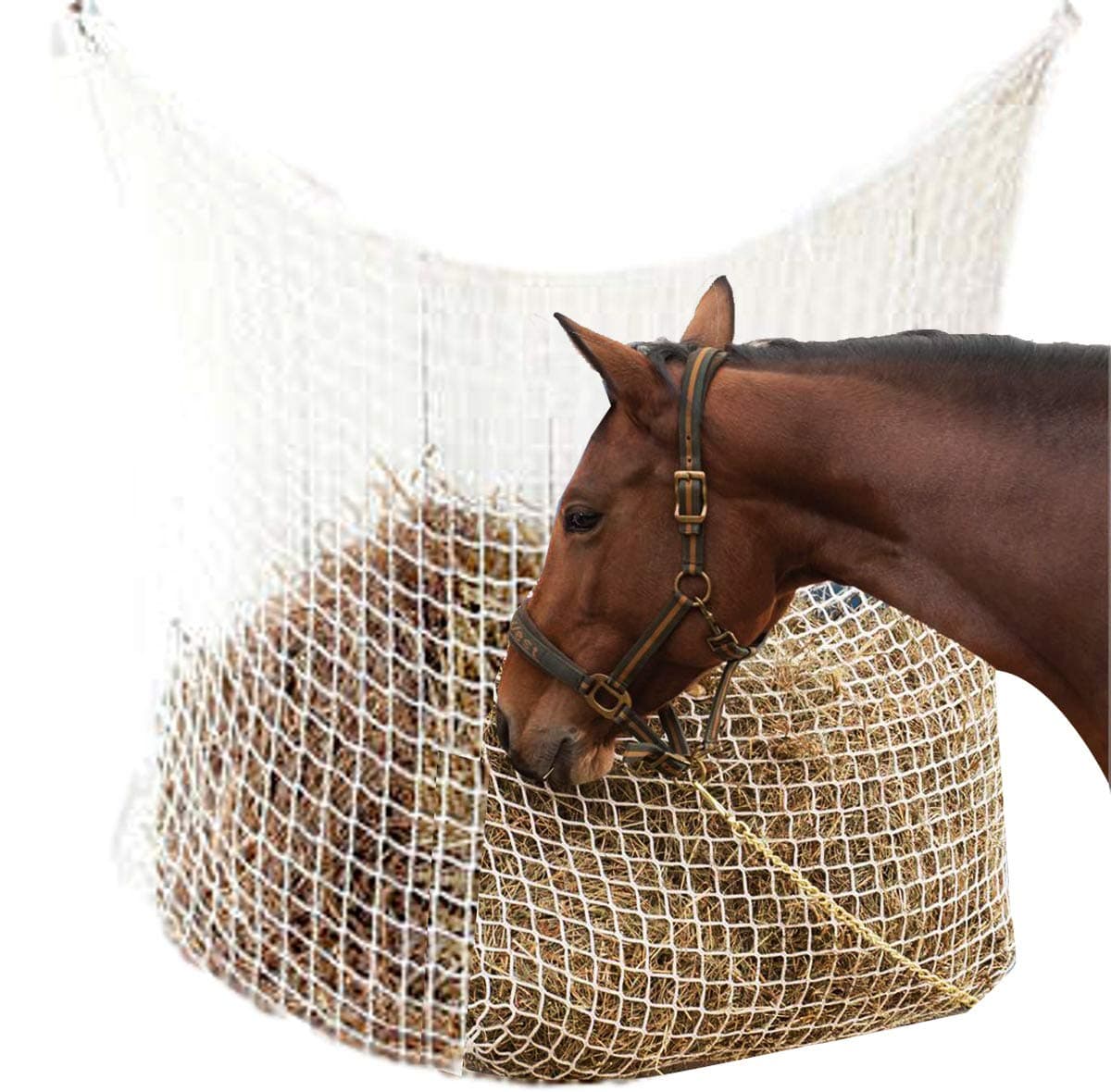 NRTFE Hay Net Slow Feed Bag for Horse Feeder Full Day Feeding Grazing Extra Large 63x40