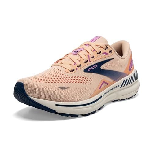 Brooks Women’s Adrenaline GTS 23 Supportive Running Shoe - Apricot/Estate Blue/Orchid - 7 Medium