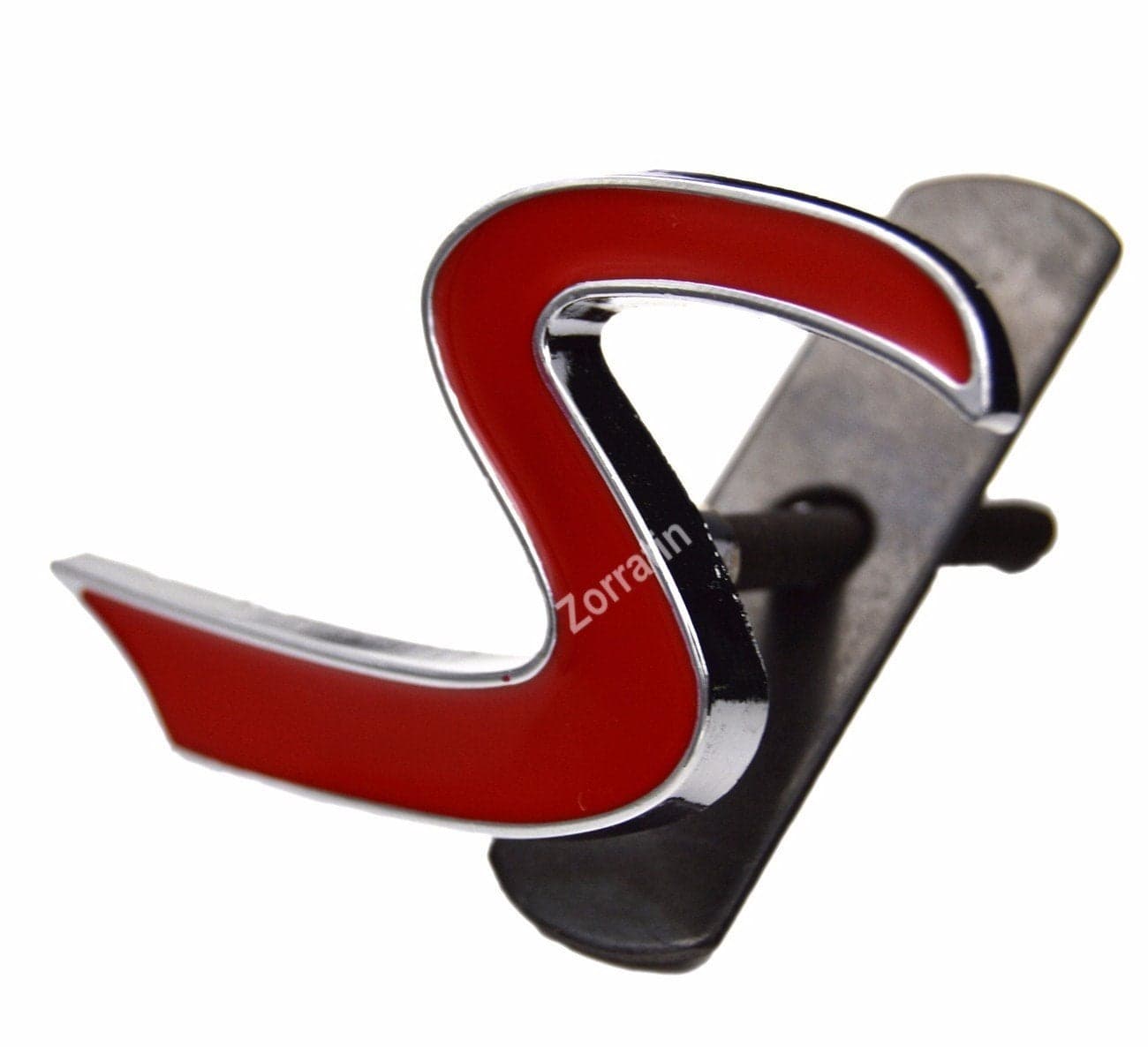 Metal Red S Lettering Front Grille Grill Chrome wMount Emblem Badge for MINI Cooper R50 R53 R55 R56 R57 R59 F56 F55