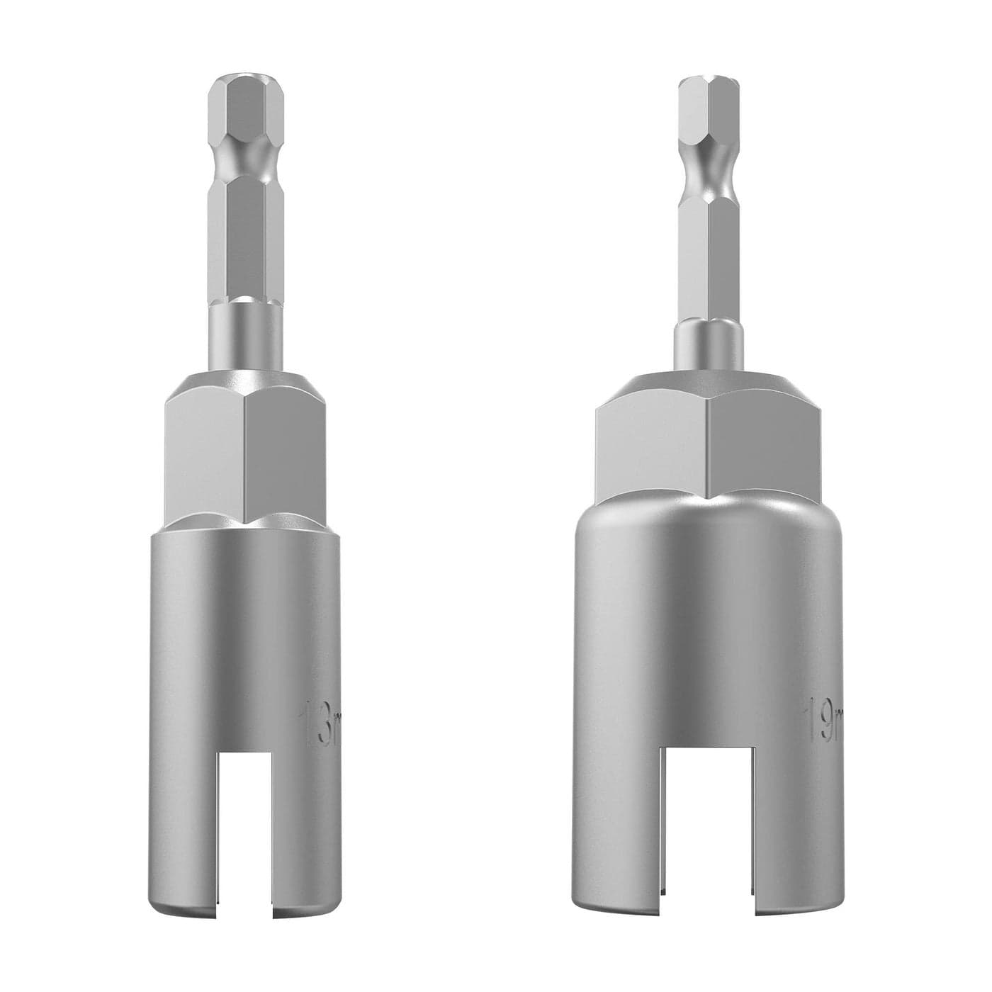 Monliful 2 Pack 13mm19mm 14 Inch Hex Shank Nut Driver Power Wing Nut Driver Set Bit Socket Wrenches Tools Set Slot Wing Nuts Drills Bits for Panel Nuts Screws Eye C Hook Bolt