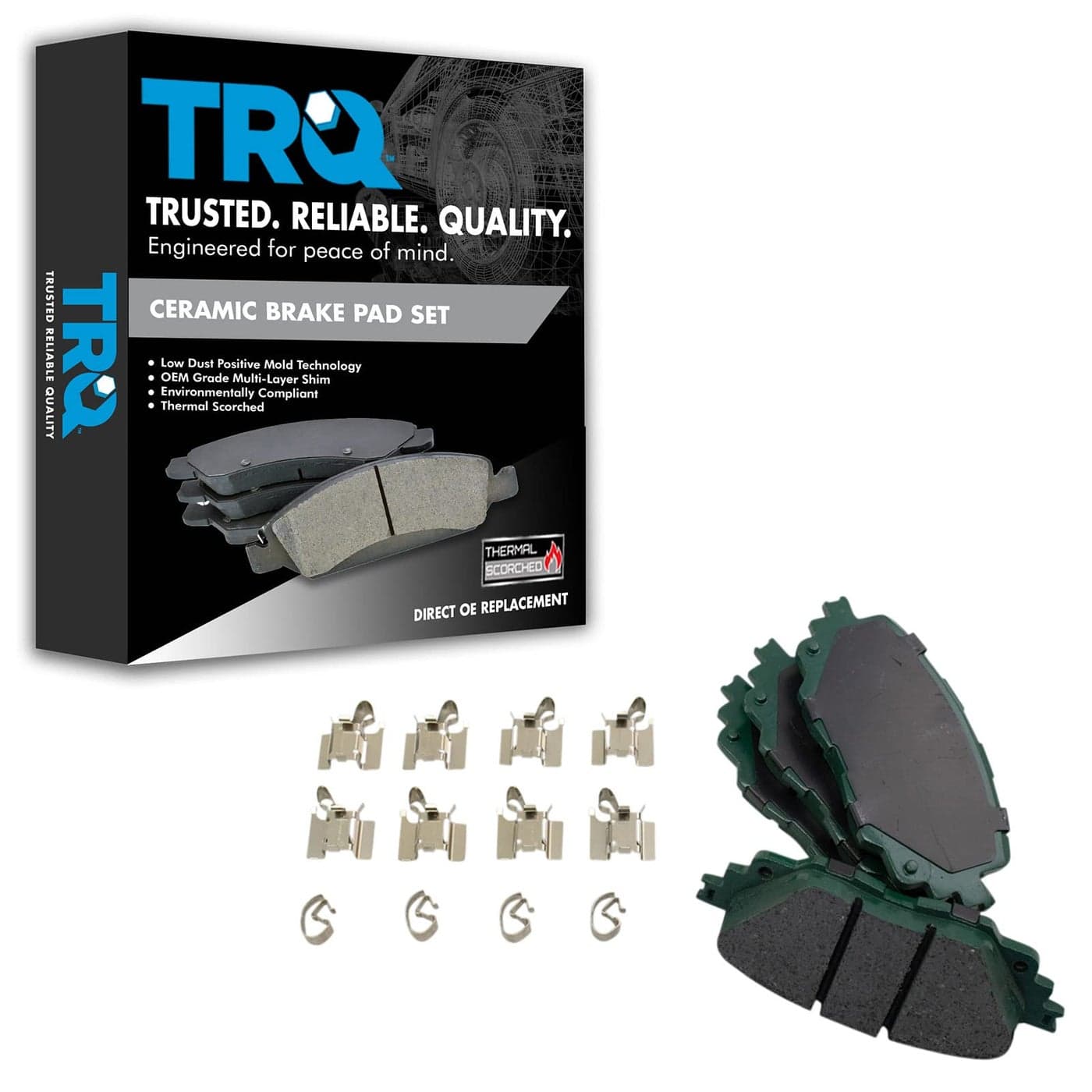 TRQ Front Brake Pads Ceramic Compatible with 20172019 Alfa Romeo Giulia 20172020 Fiat 124 Spider 20162019 Mazda MX5 Miata