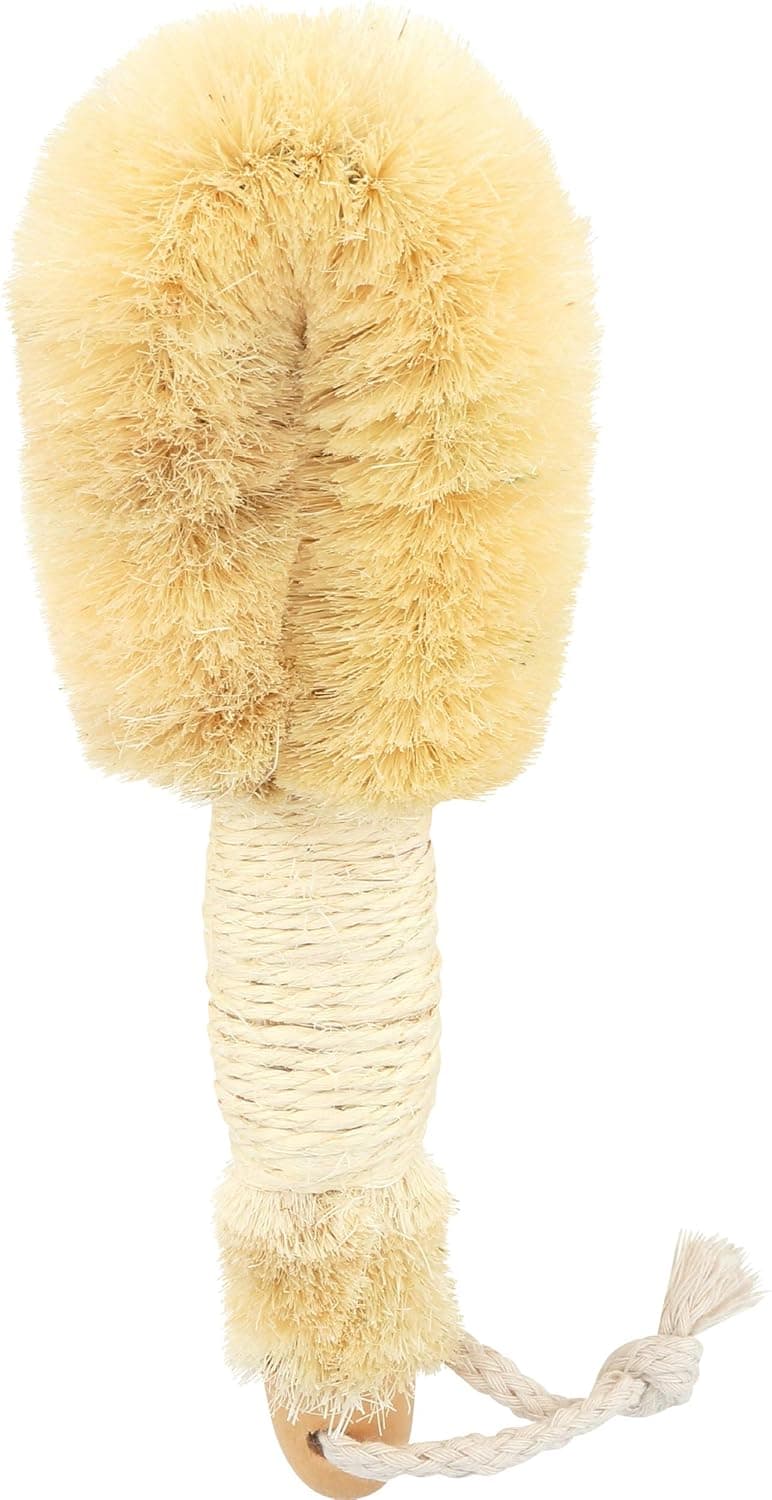 Baudelaire Sisal Bath Brush for Shower - 9 in - Traditional Japanese-Style Loofah Brush for Excellent Body Exfoliation - Essential Back Scrubber That Freely Removes Dead Cells.