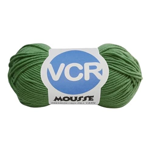 VCR 4ply Mehndi Green Yarn, 100 Grams Hank, 190 Meters Length, Acrylic Ball for Crochet and Knitting, Soft Crosia Threads, Pack of 1 Yarn, Suitable for DIY Crafts