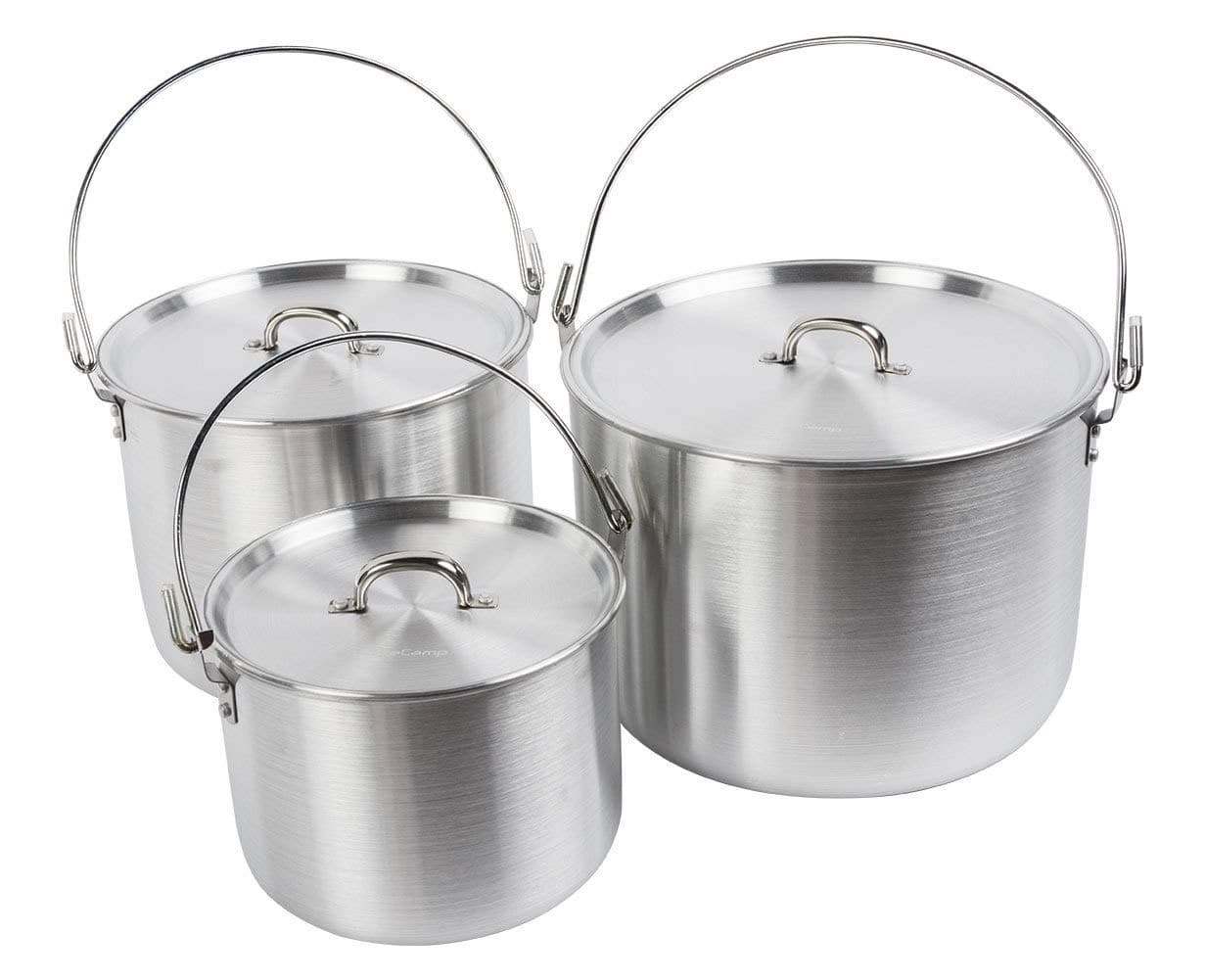 AceCamp Tribal Pot Aluminum Cooking Pot Set with Folding Handle Set of 4L 8L12L