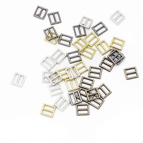 no-branded Sewing Mini Buckles, 100pcs Metal Button DIY Patchwork Buckle Handmade Craft Accessories for Doll Clothes Shoes Bags Belt (7mm)