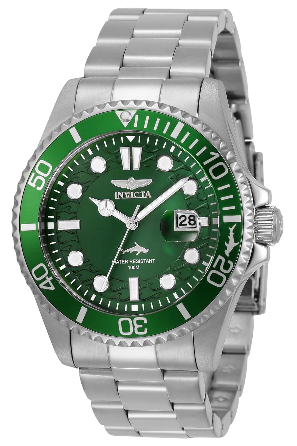 Invicta Men's Pro Diver Quartz Watch with Stainless Steel Strap, Silver, 22 (Model: 30020)