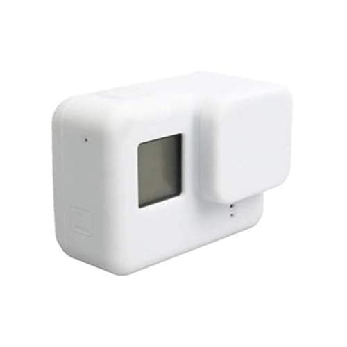 Action Pro Silicone Rubber Case + Lens Protective Cap Cover Compatible with GoPro Hero 7/6/5 Action Camera (White)