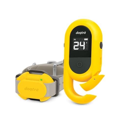 Dogtra CUE Yellow ECollar for Dogs Training Collar with Remote Training Made Easy for Everyday Dog Owners Gentle Vibration Custom Boost Waterproof Rechargeable 400Yard Range System