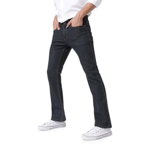 Urbano Fashion Men's Dark Grey Washed Bootcut Jeans Stretchable (bootep-dgrey-36)