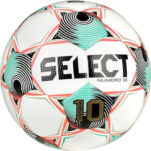 Select Numero 10 Soccer Ball WhiteTealCoral V25 Size 5