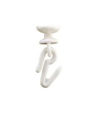 FAPBADRI Plastic Runner for C Channel/Curtain Track with Plastic Hooks - 20 Pieces.
