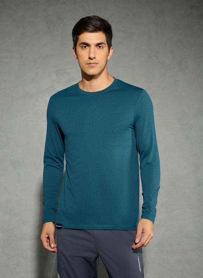 Solid Long Sleeves Regular Fit T-Shirt
