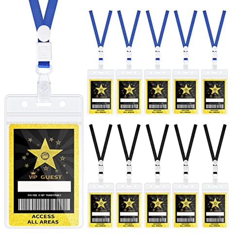 DLUGOPIS 10 Pieces Movie Theater Party Favors Hollywood VIP Pass Red Carpet Birthday Party Event VIP Pass Birthday Invitation