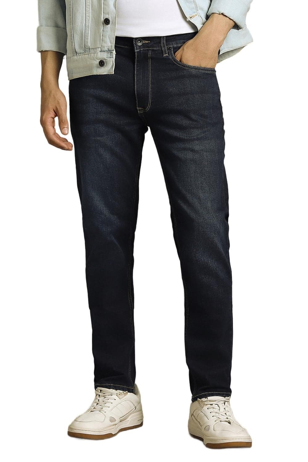Louis Philippe Men Navy Light Smart Fit Jeans