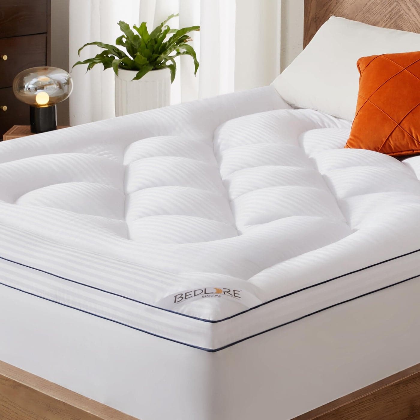 BEDLORE King Mattress Topper Thick Pillow Top Pad for Back Pain Relief Cooling Soft Mattress Cover with Deep Pockets 618 inch