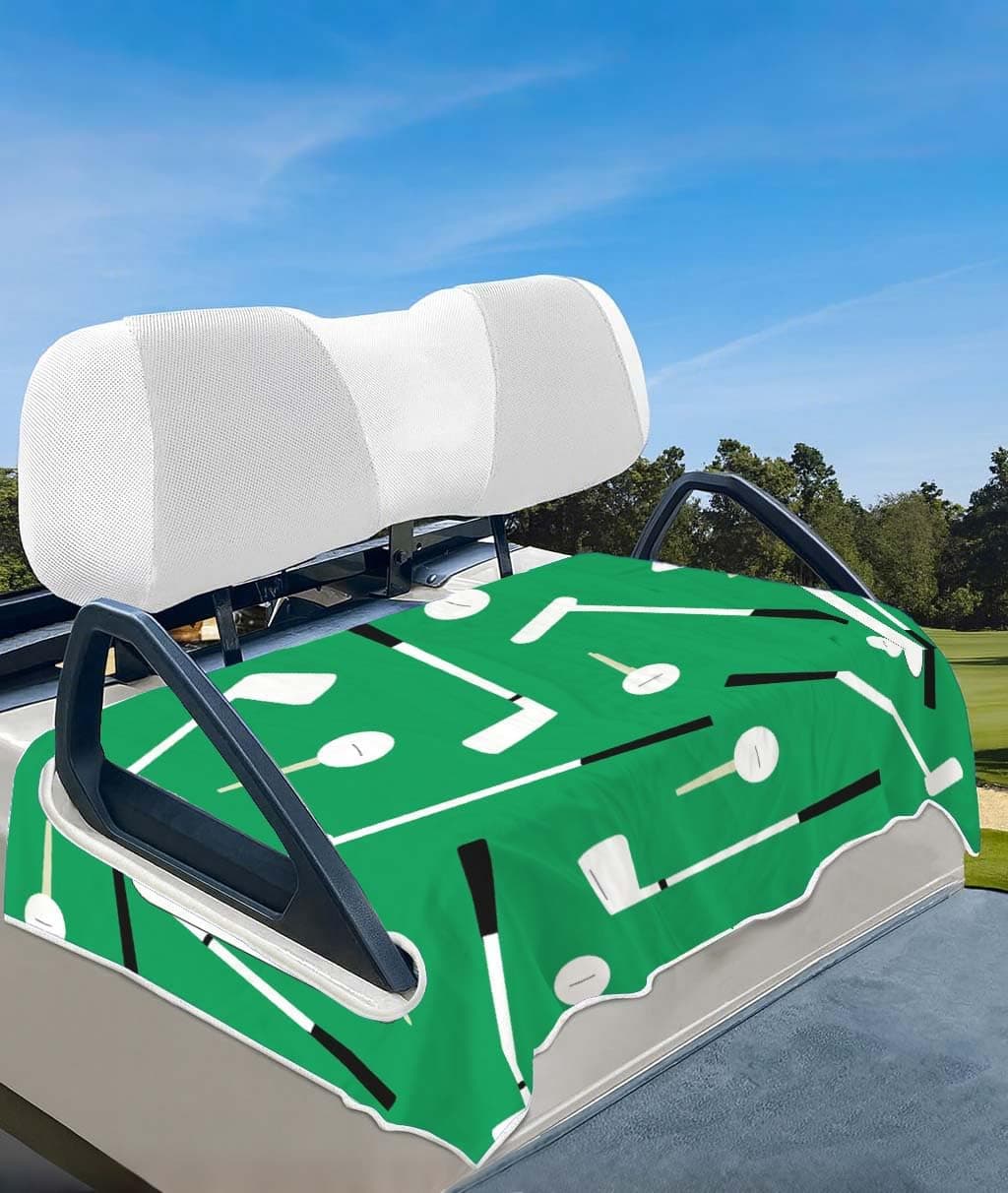 Btiztlla Comfortable Golf Cart Seat Covers, Soft Cart Towel, Cart Accessories, Club Car and Other 4-Seat Golf Carts Seat Covers