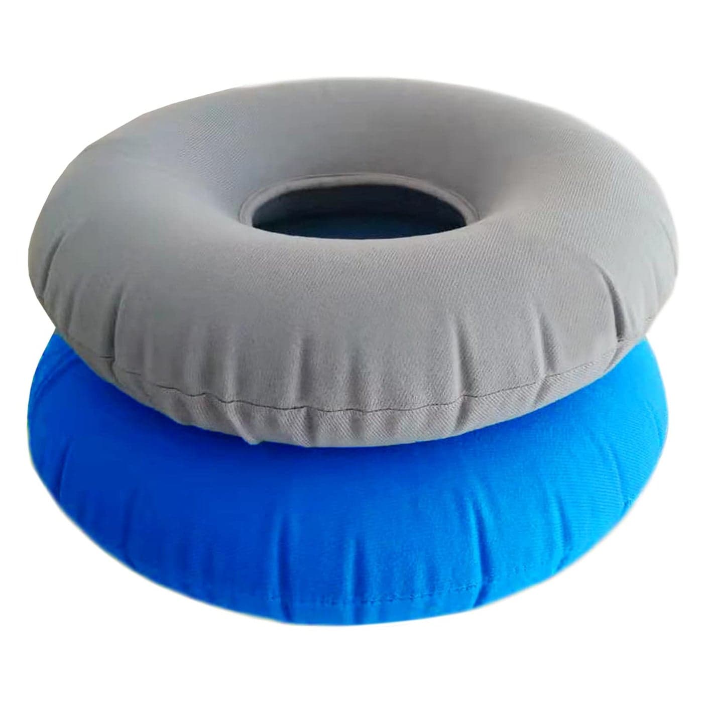 Shineyid 2 Pack Donut Pillow Donut Cushion Seat Inflatable Ring Cushion with A Pump Hemorrhoid Seat Pillow Round Wheelchairs Seat Cushion for for Home Car or Office 15 Blue Gray
