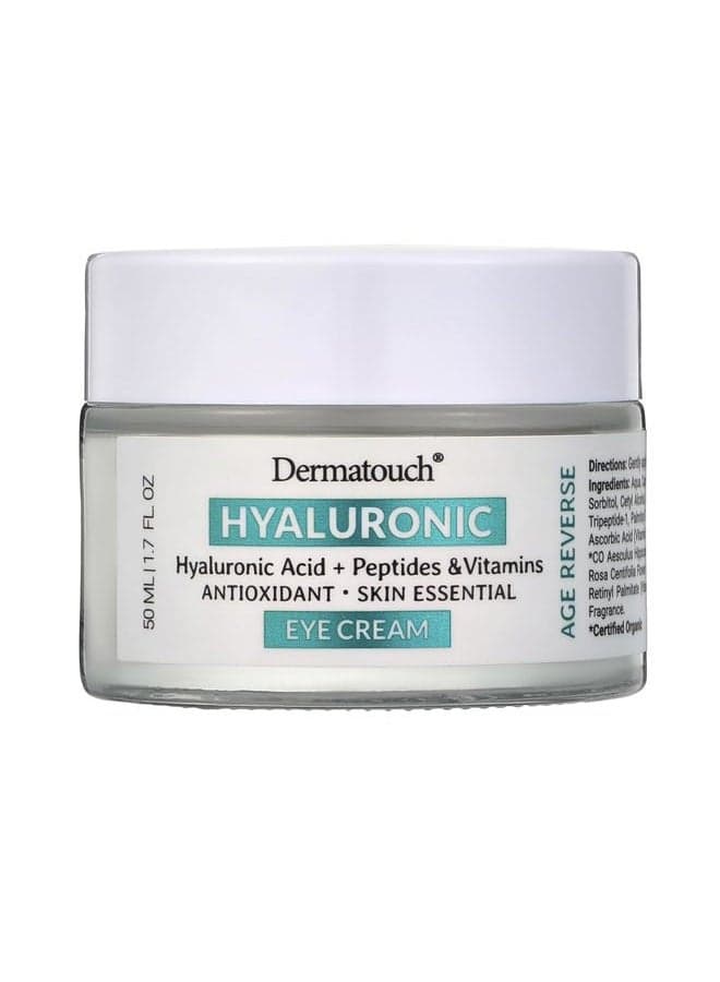 Dermatouch Hyaluronic Acid Eye Cream with Peptides & Vitamins, 1.7 fl oz