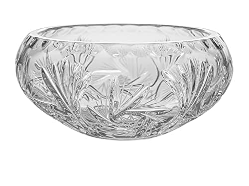 Barski Bowl - Hand Cut Crystal - Glass - 4.6" Diameter - for - Candies - Nuts - Chocolate - Small - Made in Europe