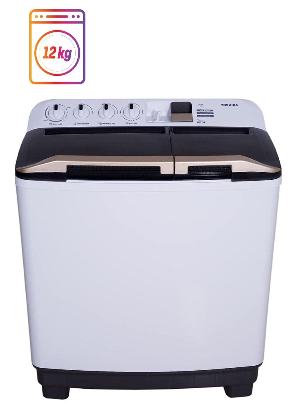 Top Load Semi-Automatic Washing Machine -1 Year Manufacturer Warranty 12 kg VHH130WA White