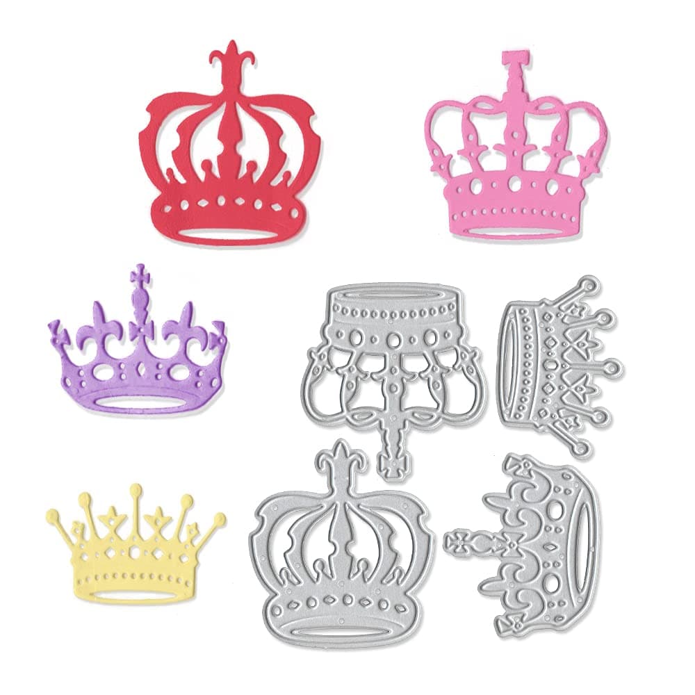 4 PCS Crown Metal Cutting Dies Celebration Dies for Card Making DIY Photo Embossing Decorative Paper Card DIY Dcor Dies Craft