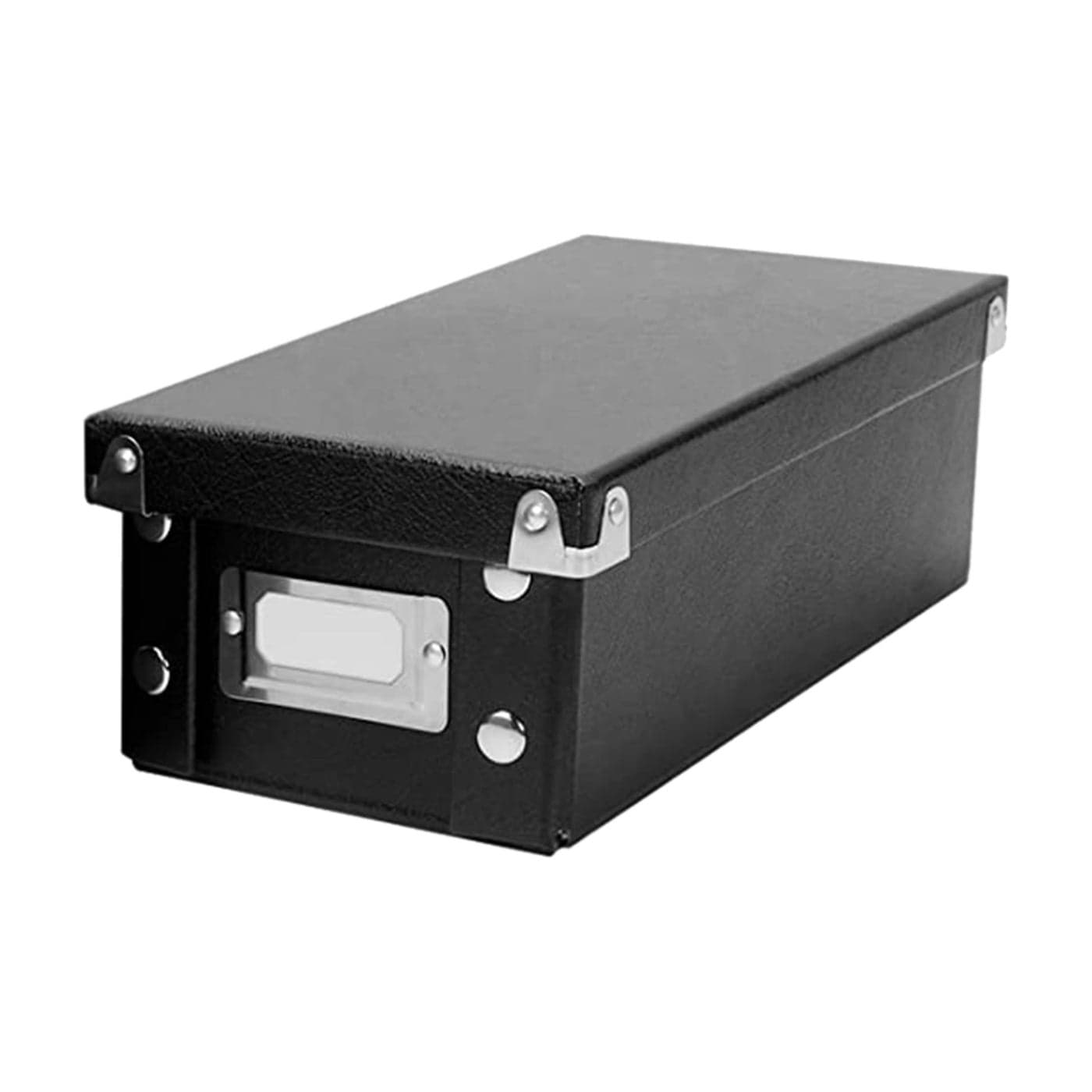 SnapNStore Index Card Holder Storage Box Collapsible Organizer Box fits 1100 Flash Cards Business Recipe or Note Card 3 x 5 2 Pack Black